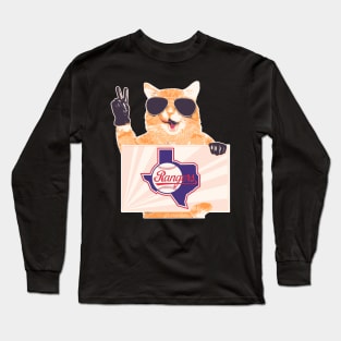 Peace Cat Support Rangers Long Sleeve T-Shirt